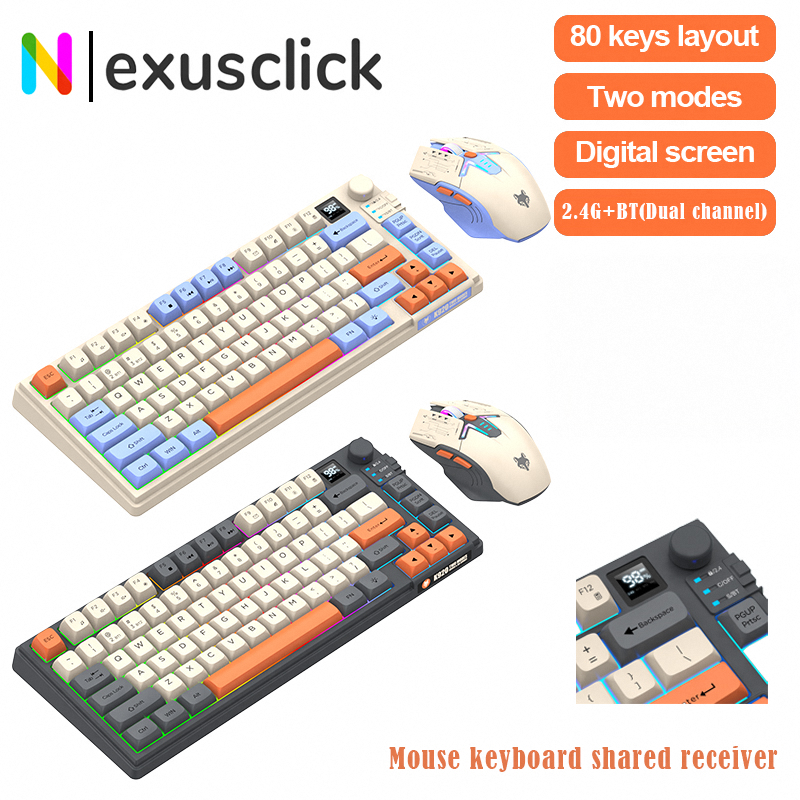 Gaming Keyboard Wireless - Dual-Mode 80 Keys Wireless Gaming Keyboard