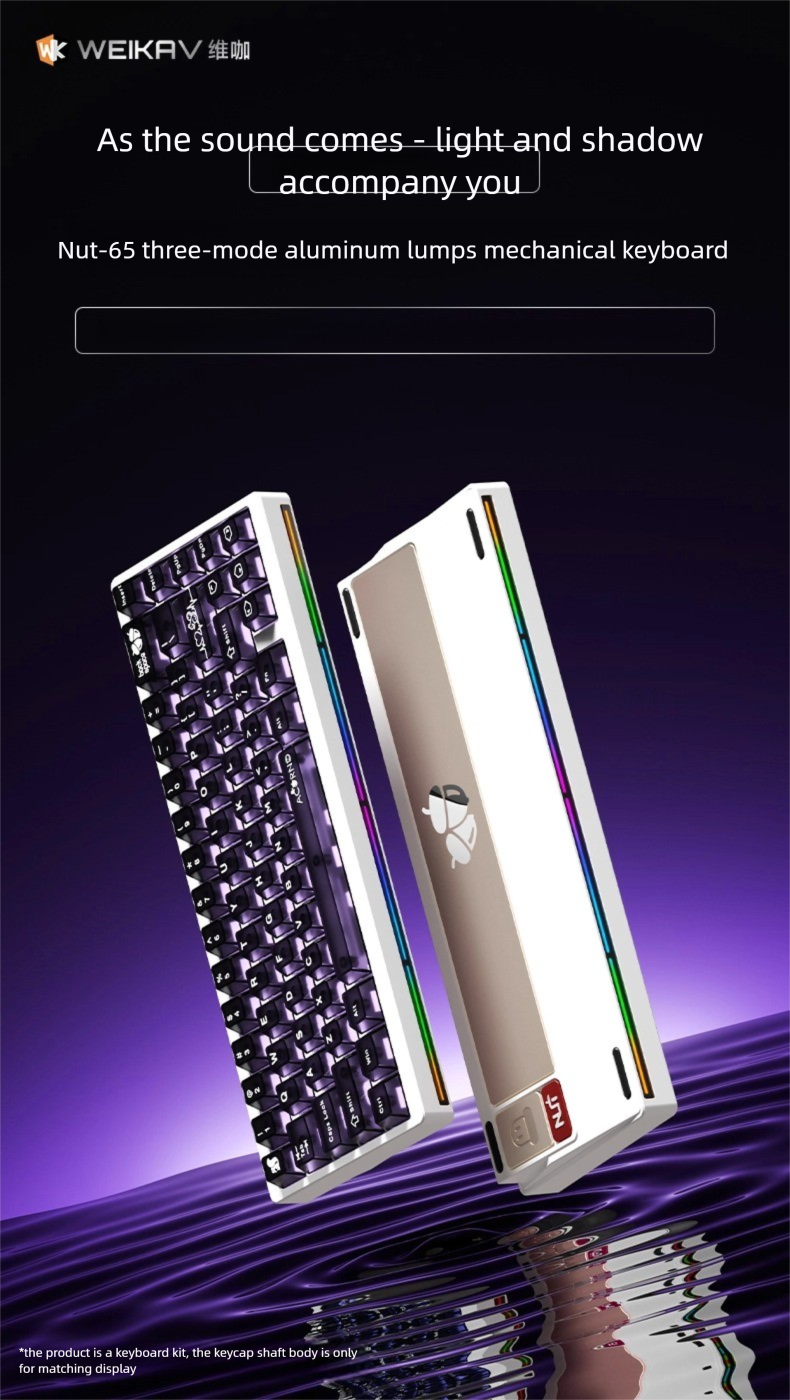 Gaming Keyboard Mechanical Wireless - NEW WEIKAV Nut65 Aluminum Alloy Mechanical