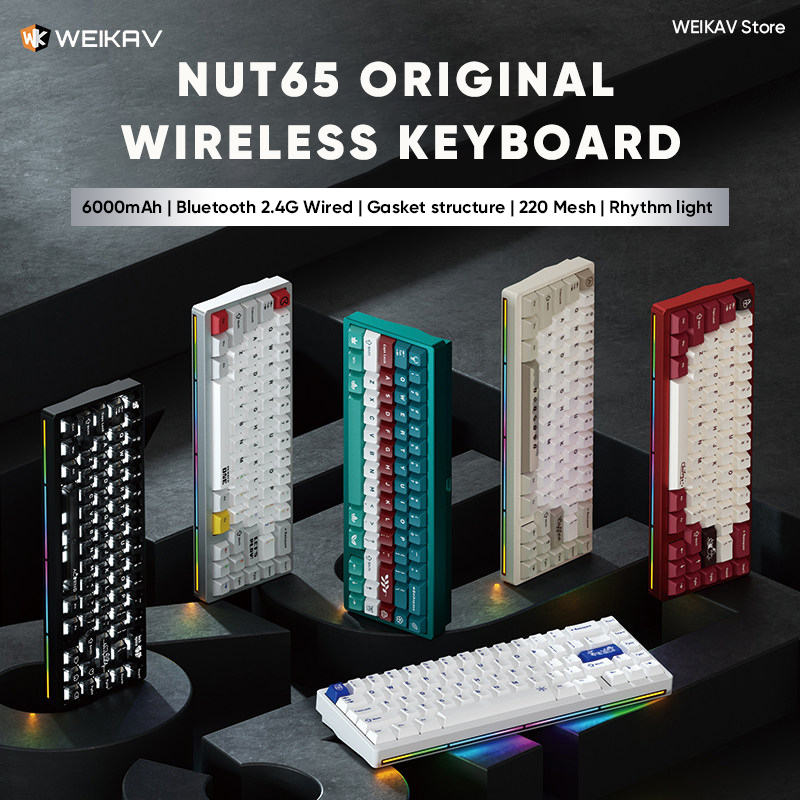 Gaming Keyboard Mechanical Wireless - WEIKAV NUT65 Wireless Gaming Aluminium Mechanical