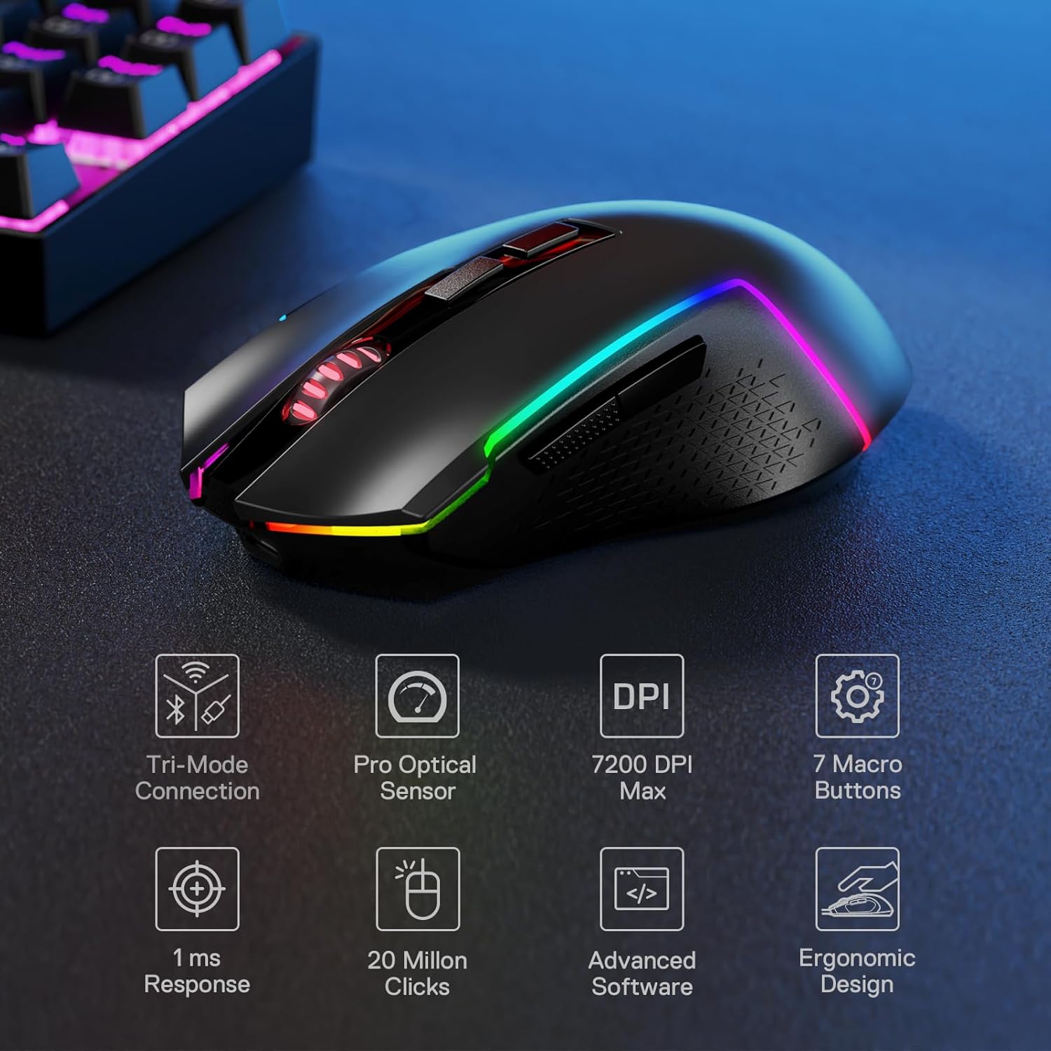 Redragon BS136 Gaming Keyboard - Gaming Keyboard Bundle avaliação e preço
