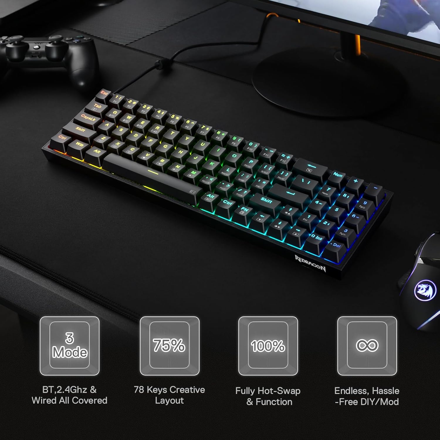 Redragon BS136 Gaming Keyboard - Gaming Keyboard Bundle avaliação e preço