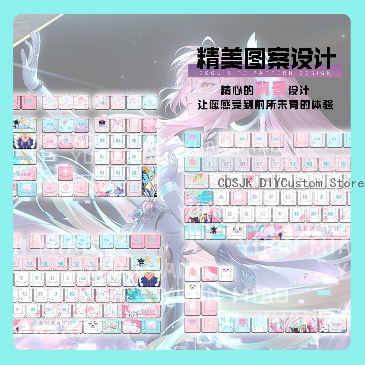 122 Keys Anime Wuthering Waves - Gaming Keyboard Mechanical avaliação e preço
