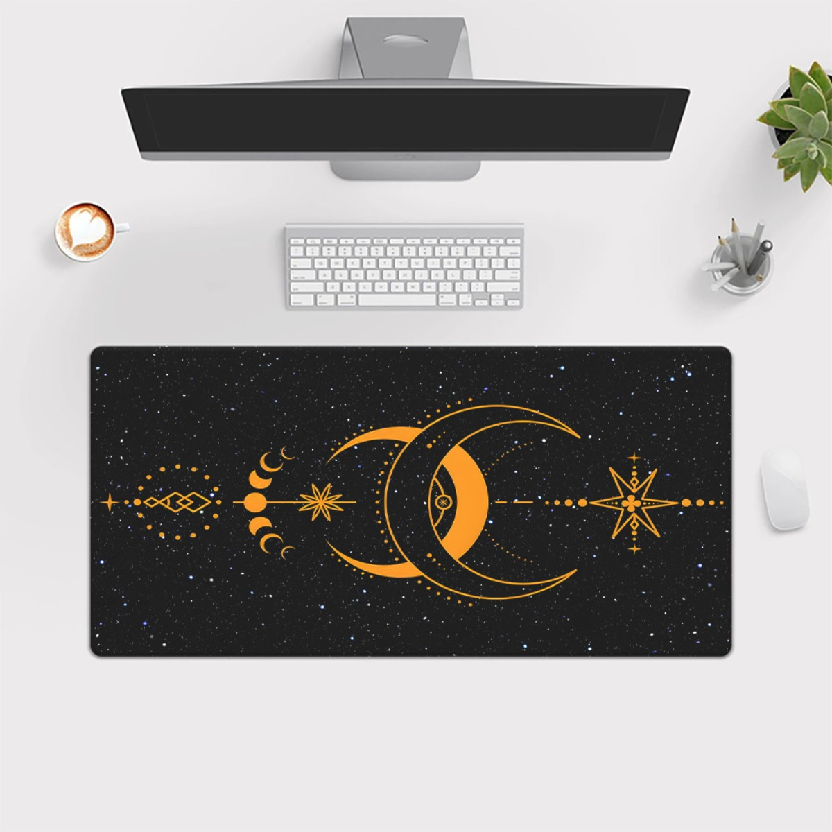 Brand Moon Black HD Printed Pa - Gaming Keyboard Brand avaliação e preço