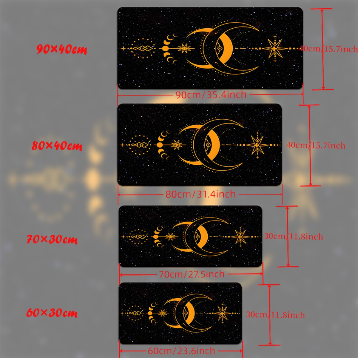 Brand Moon Black HD Printed Pa - Gaming Keyboard Brand avaliação e preço