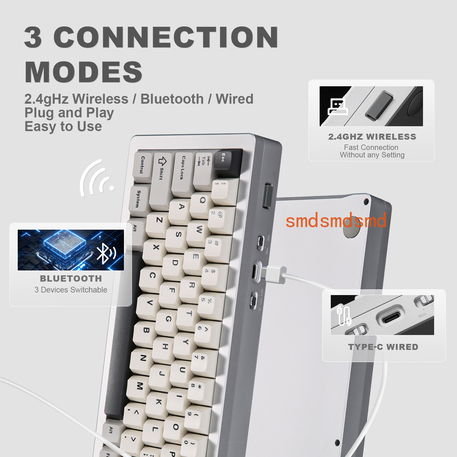 AL71 Silver CNC Aluminum Mecha - Gaming Keyboard Wireless avaliação e preço