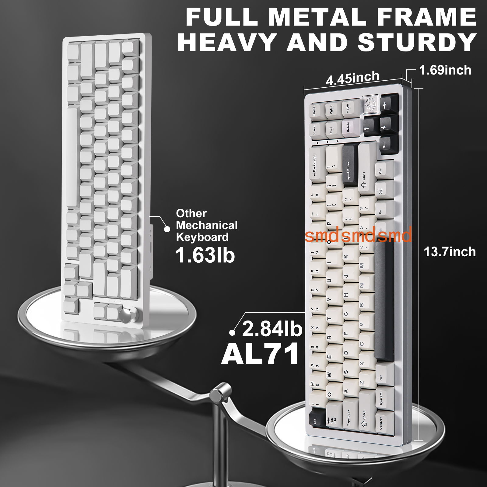 AL71 Silver CNC Aluminum Mecha - Gaming Keyboard Wireless avaliação e preço