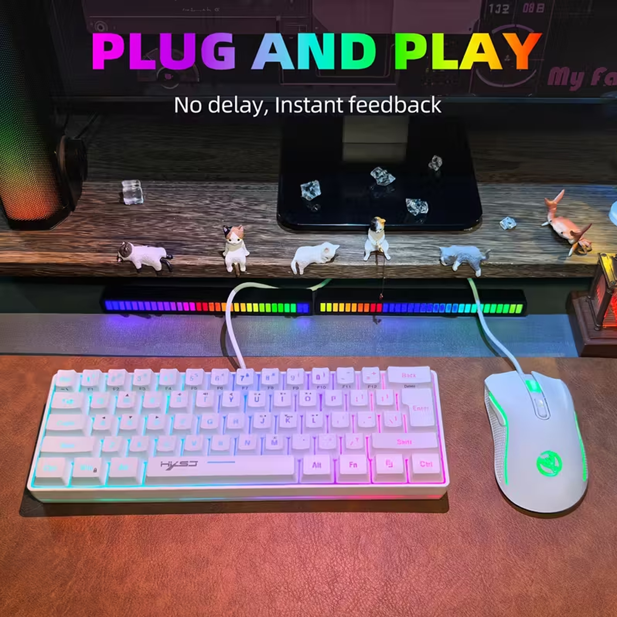 61-Key RGB Backlit Gaming Keyb - Gaming Keyboard Bundle avaliação e preço