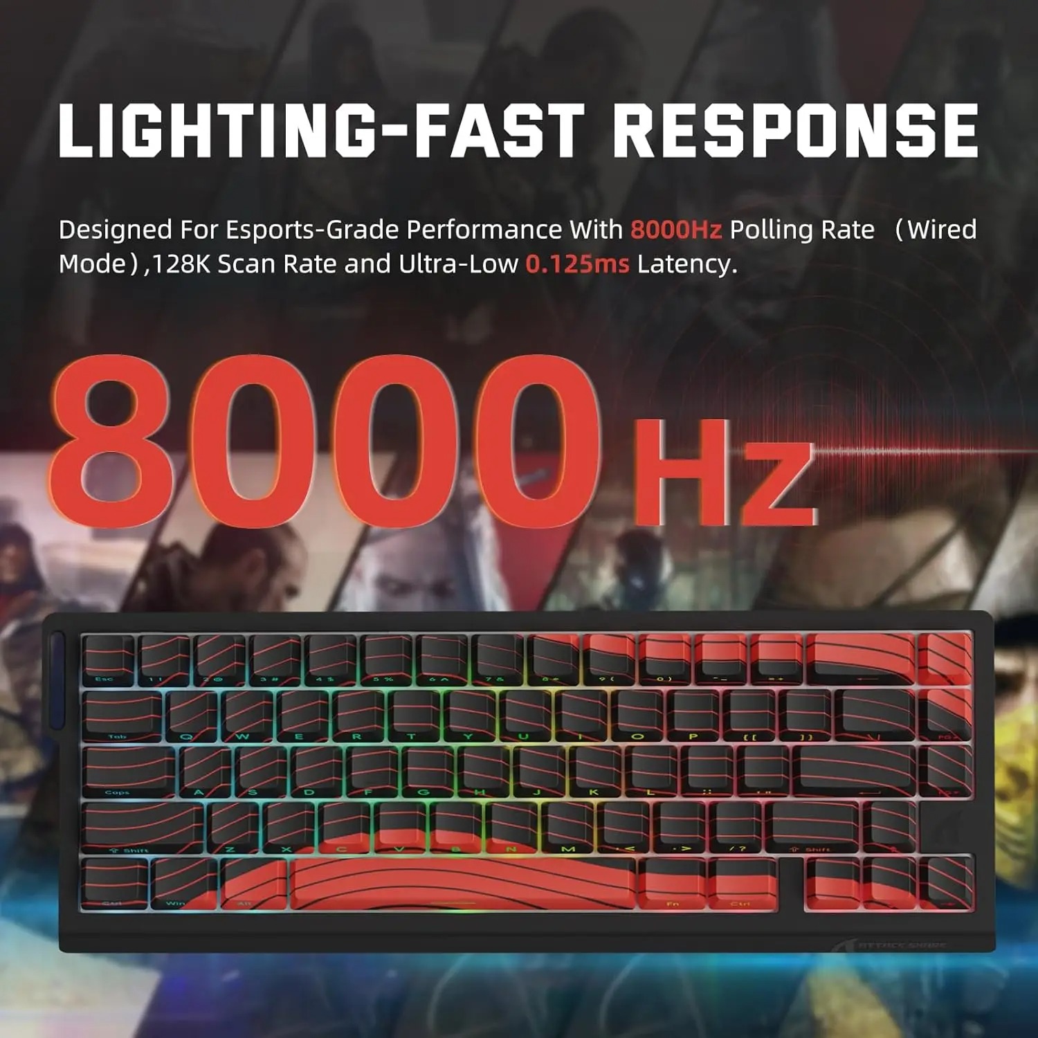 ATTACK SHARK X68 PRO HE Wirele - Gaming Keyboard Mechanical Wireless avaliação e preço