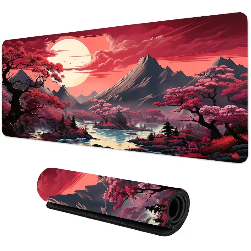 Sunset Mountain View Silicone  - Gaming Keyboard And Mouse Pad avaliação e preço