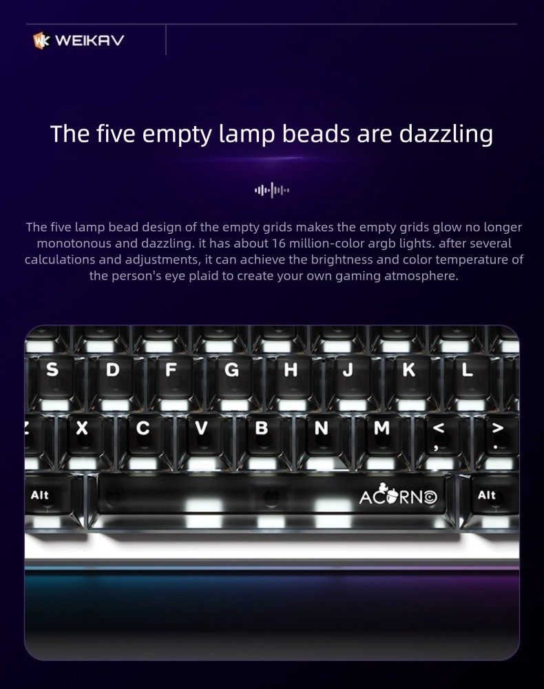 NEW WEIKAV Nut65 Aluminum Allo - Gaming Keyboard Mechanical Wireless avaliação e preço