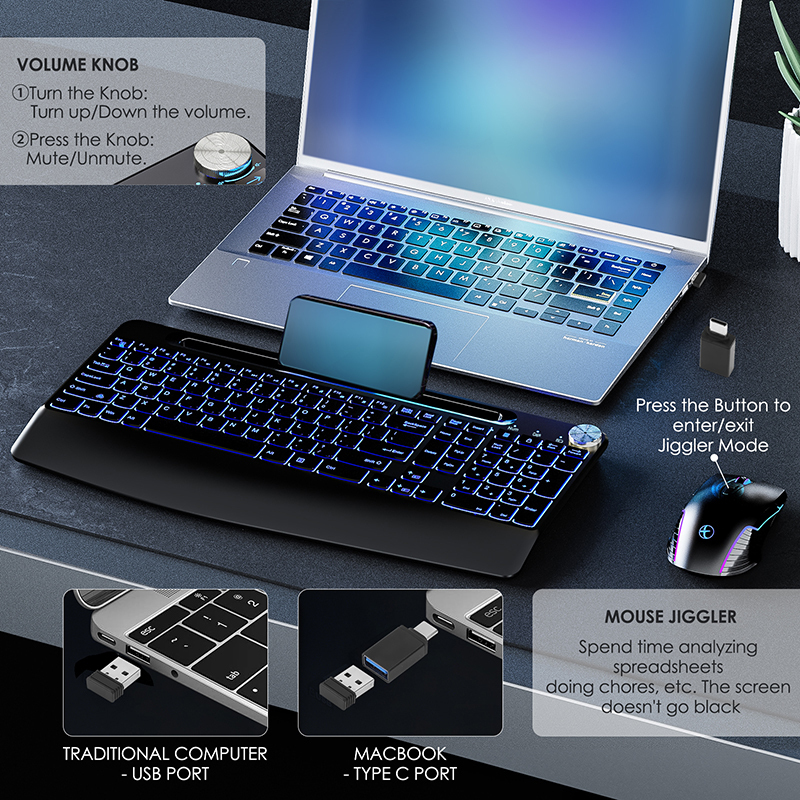 2.4G&Type-C Wireless Keyboard  - Gaming Keyboard Wireless avaliação e preço