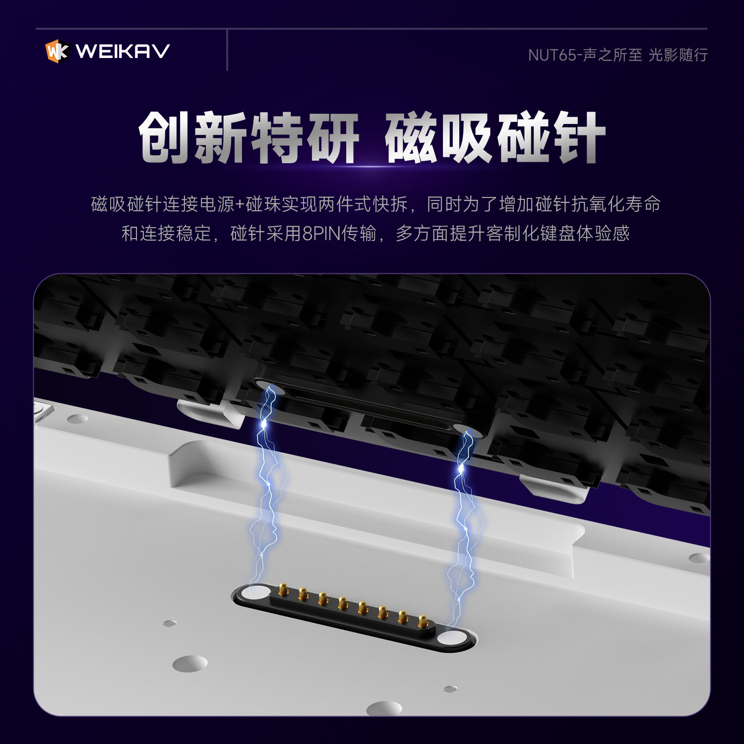 New Weikav Nut65 Aluminum Mech - Gaming Keyboard Wireless avaliação e preço