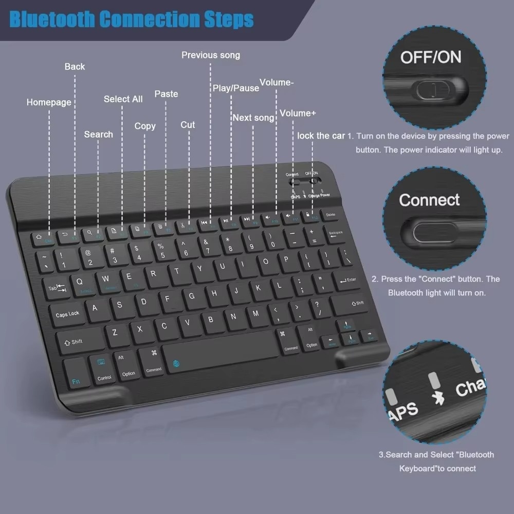 Bluetooth 5.0 Wireless Keyboar - Gaming Keyboard Wireless avaliação e preço