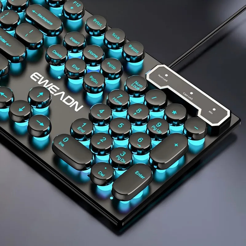 Retro Punk Mechanical Feel Key - Gaming Keyboard Wireless avaliação e preço