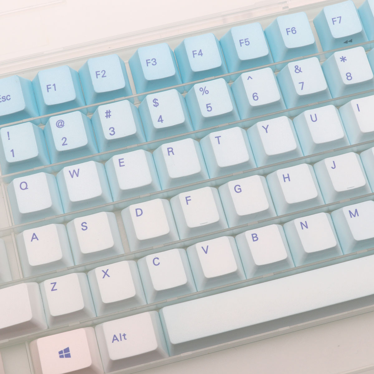 87 Keys Frost Blue Keycaps Che - Gaming Keyboard Blue Switches avaliação e preço