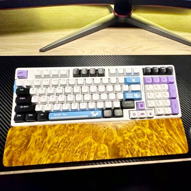 Natural Solid Wood Keyboard Pl - Wrist Rest Wood avaliação e preço