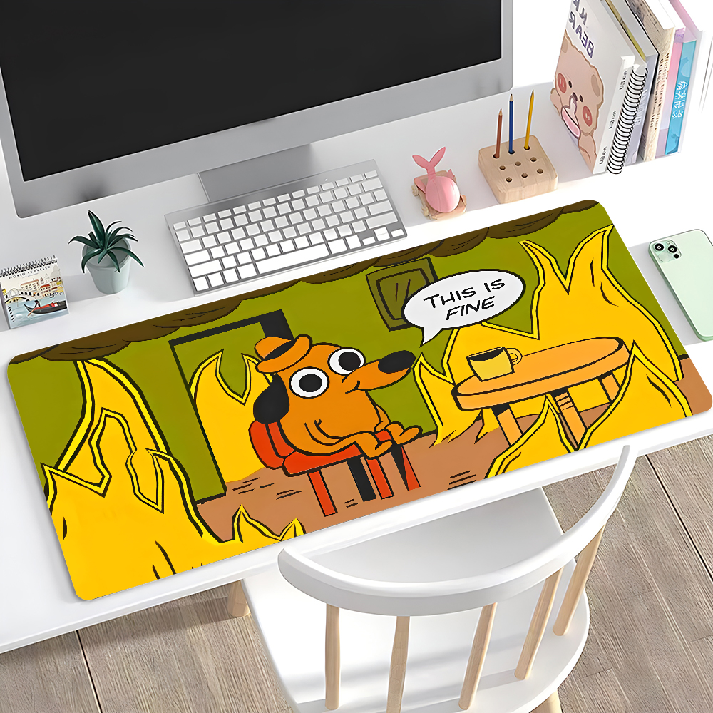 This Is Fine Dog Dachshund Mou - Gaming Keyboard And Mouse Pad avaliação e preço