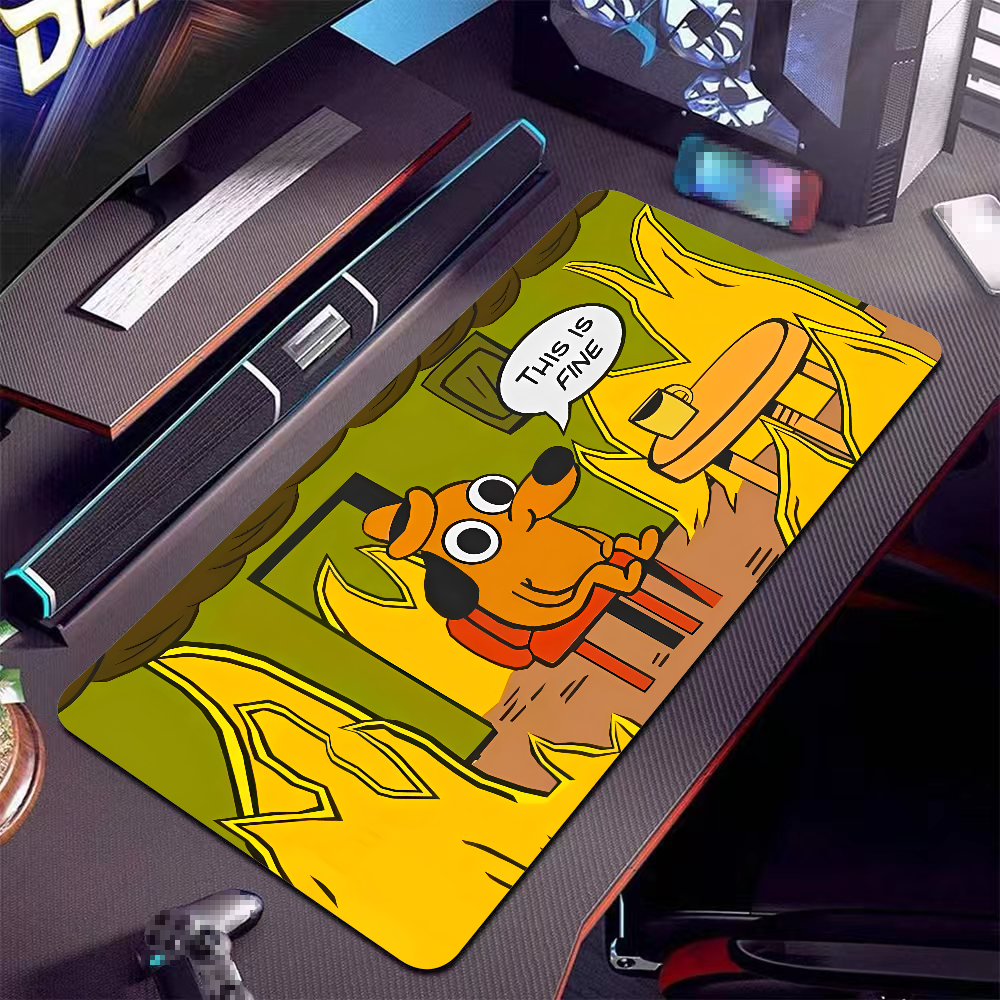 This Is Fine Dog Dachshund Mou - Gaming Keyboard And Mouse Pad avaliação e preço