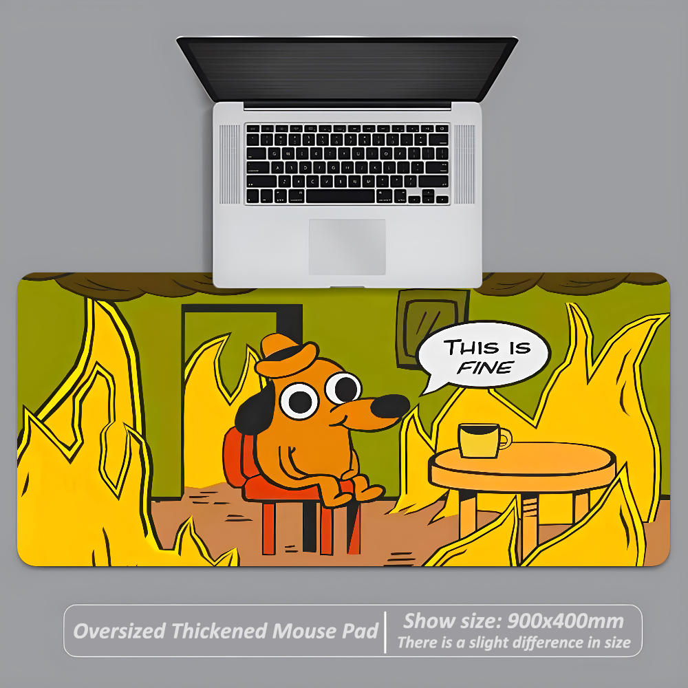 This Is Fine Dog Dachshund Mou - Gaming Keyboard And Mouse Pad avaliação e preço