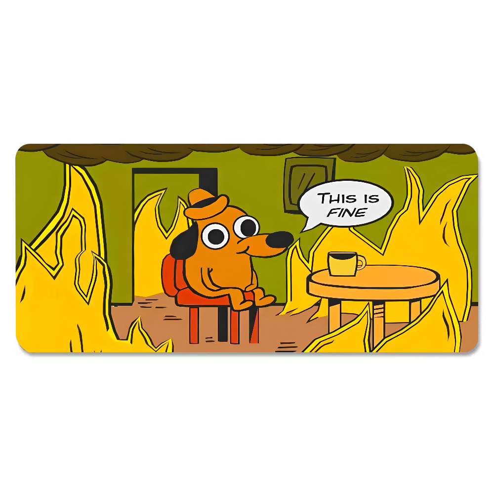 This Is Fine Dog Dachshund Mou - Gaming Keyboard And Mouse Pad avaliação e preço