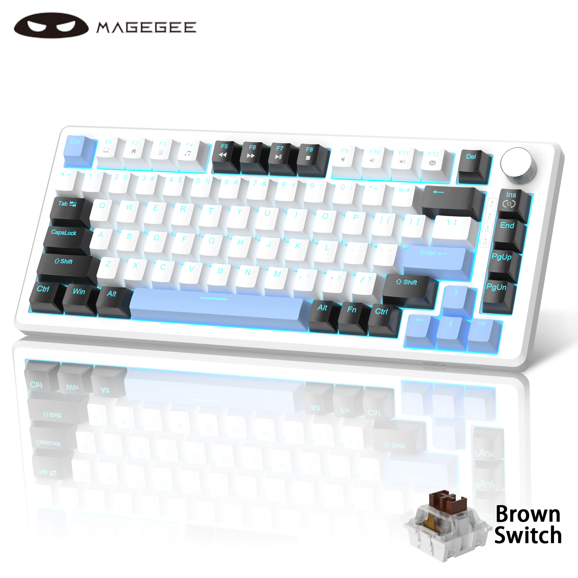 MageGee 75% Mechanical Gaming  - Gaming Keyboard Blue Switches avaliação e preço