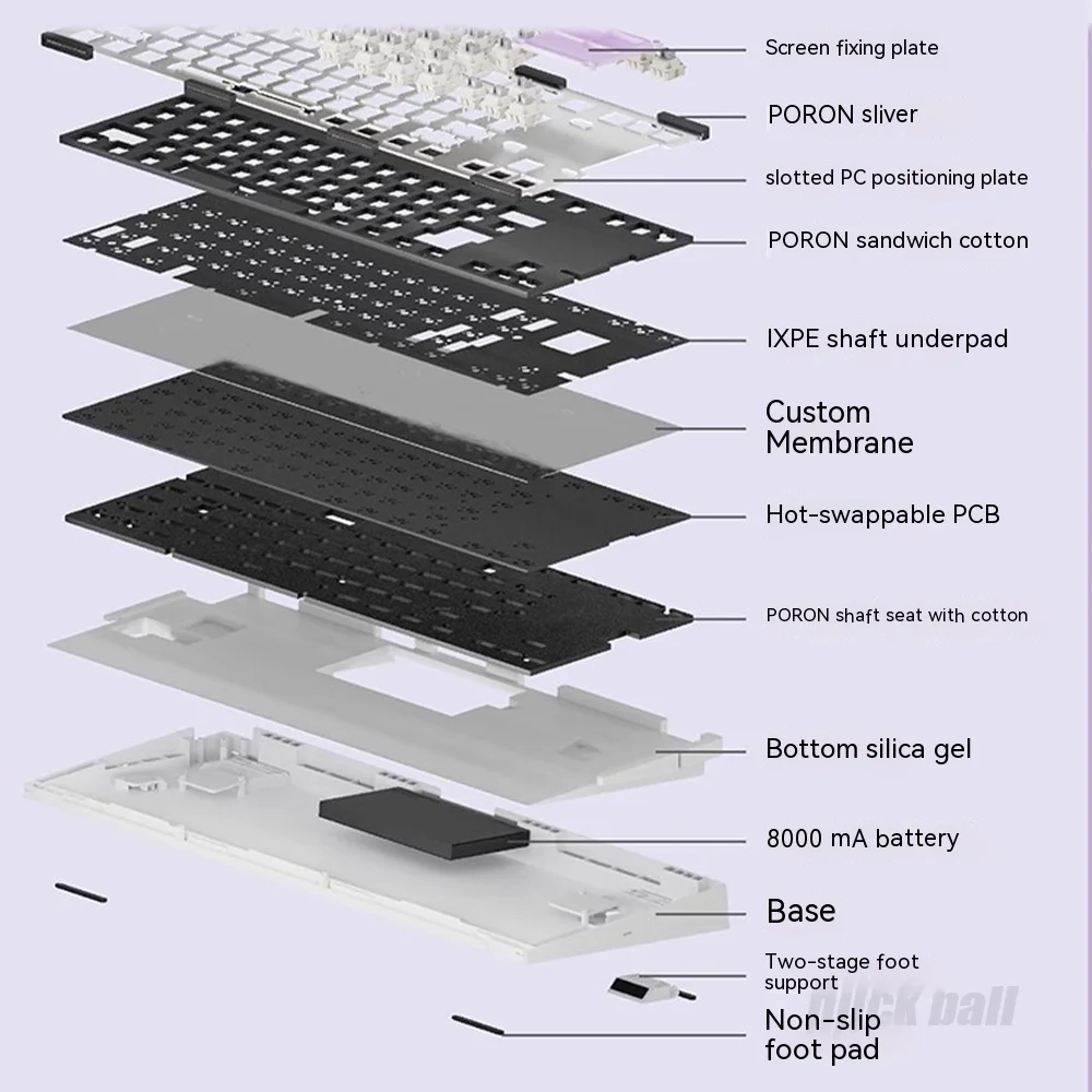 2025 hot sale SP STAR D82 PRO  - Gaming Keyboard Mechanical Wireless avaliação e preço