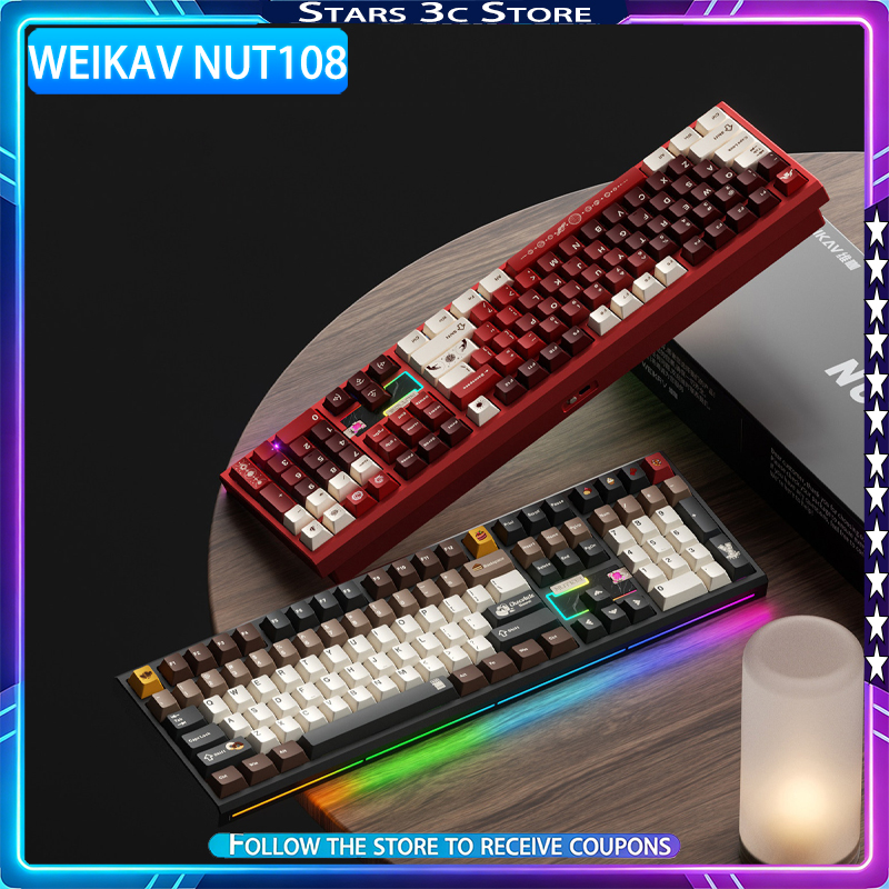 WEIKAV NUT108 Mechanical Keybo - Gaming Keyboard Wireless avaliação e preço