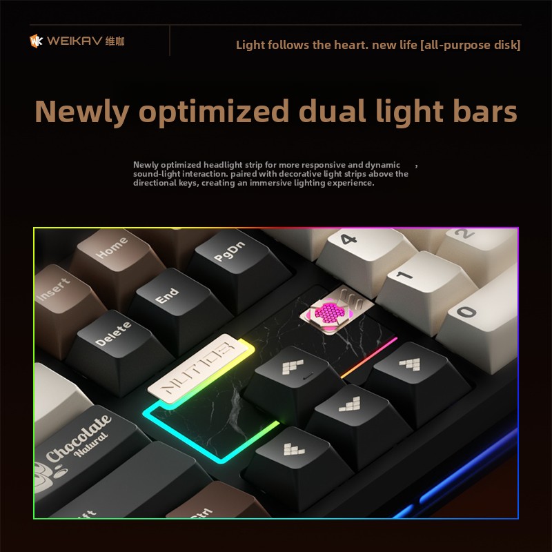 WEIKAV NUT108 Mechanical Keybo - Gaming Keyboard Wireless avaliação e preço