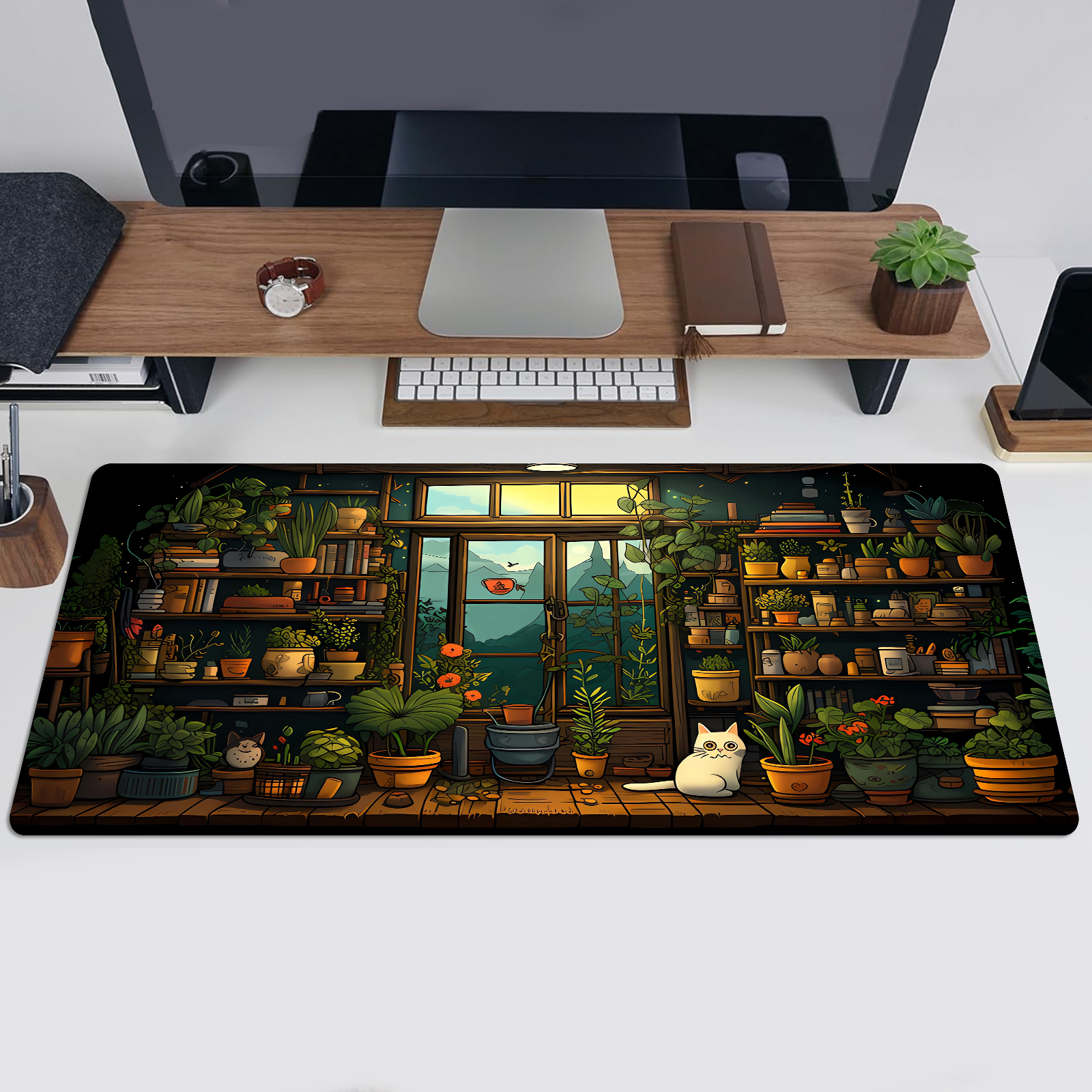 Cute Cat Mouse Pad Desk Pad Ka - Gaming Keyboard And Mouse Pad avaliação e preço