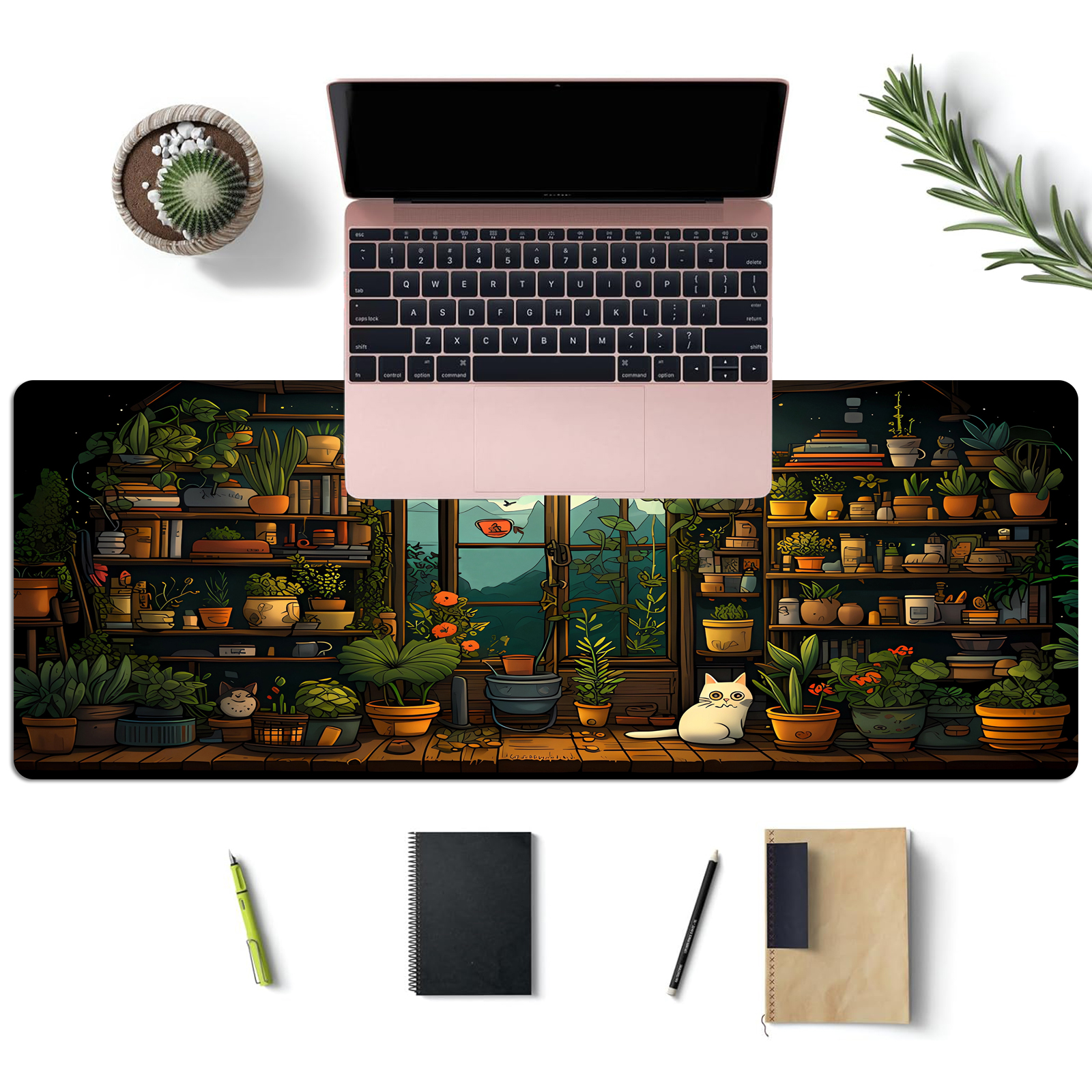 Cute Cat Mouse Pad Desk Pad Ka - Gaming Keyboard And Mouse Pad avaliação e preço
