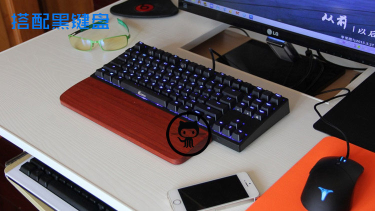 African Padauk Mechanical Keyb - Wrist Rest Wood avaliação e preço