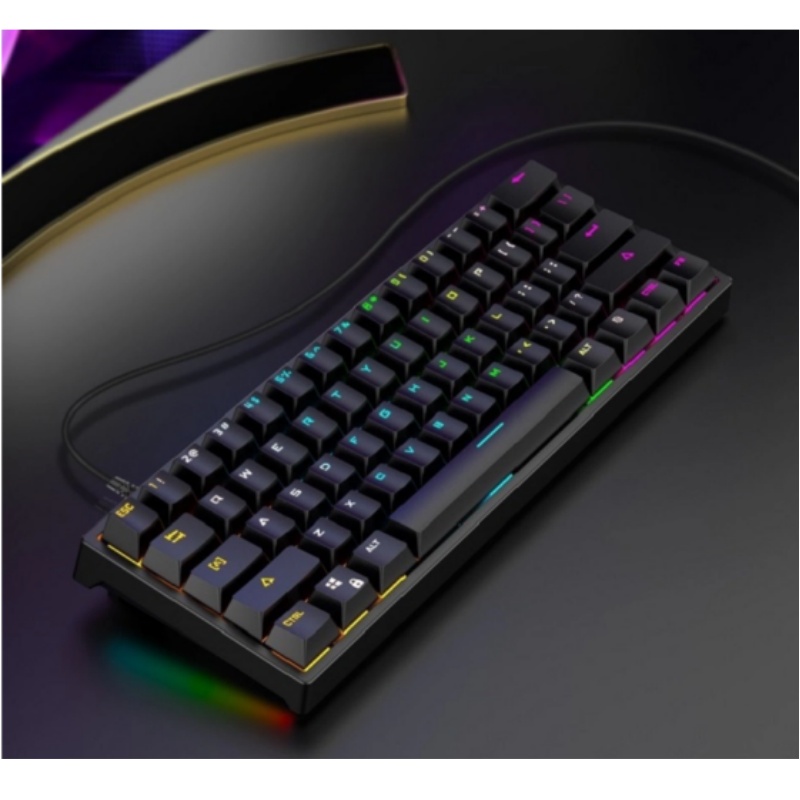 BAJEAL K101 Wired 61-Key Mecha - Gaming Keyboard Blue Switches avaliação e preço