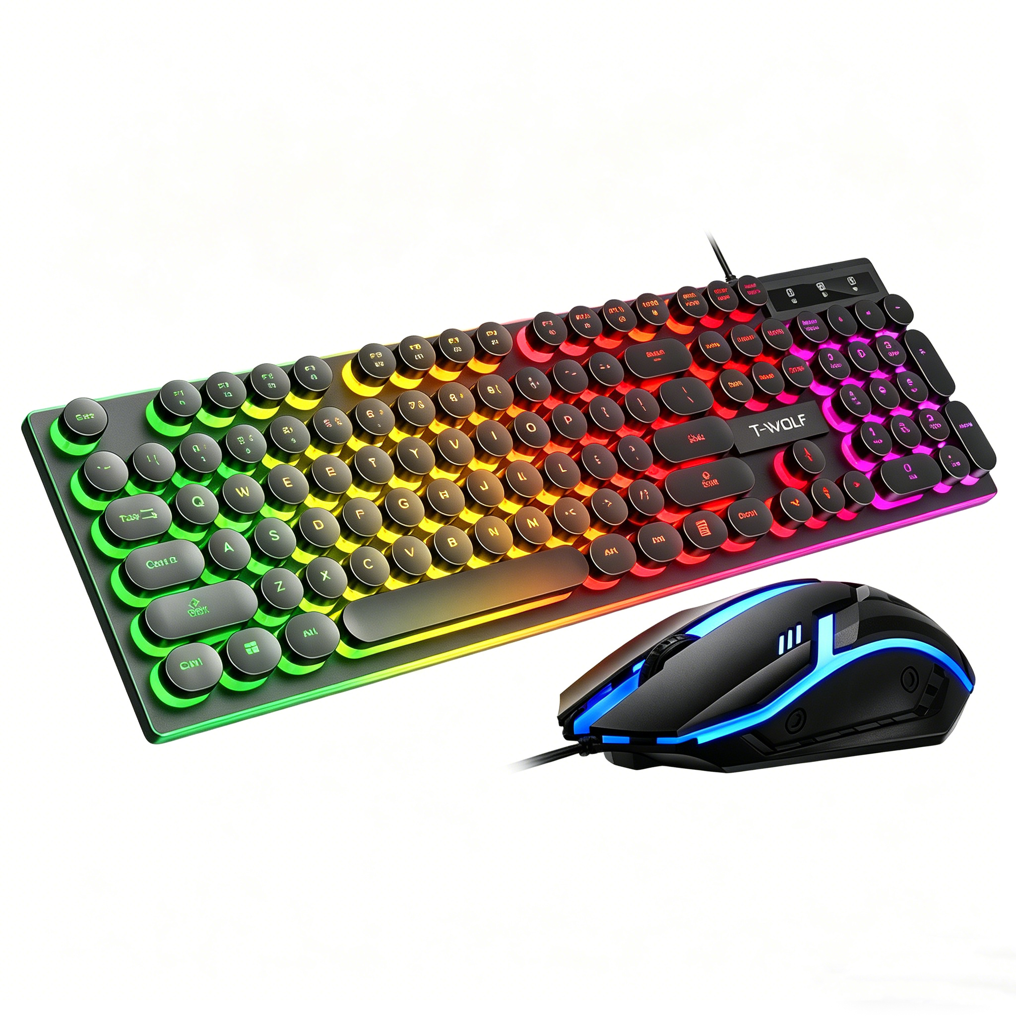 Typewriter style Mechanical fe - Gaming Keyboard Bundle avaliação e preço