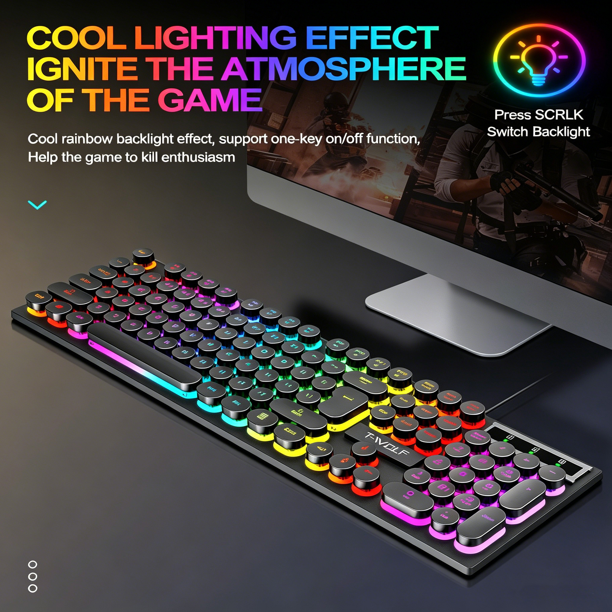 Typewriter style Mechanical fe - Gaming Keyboard Bundle avaliação e preço