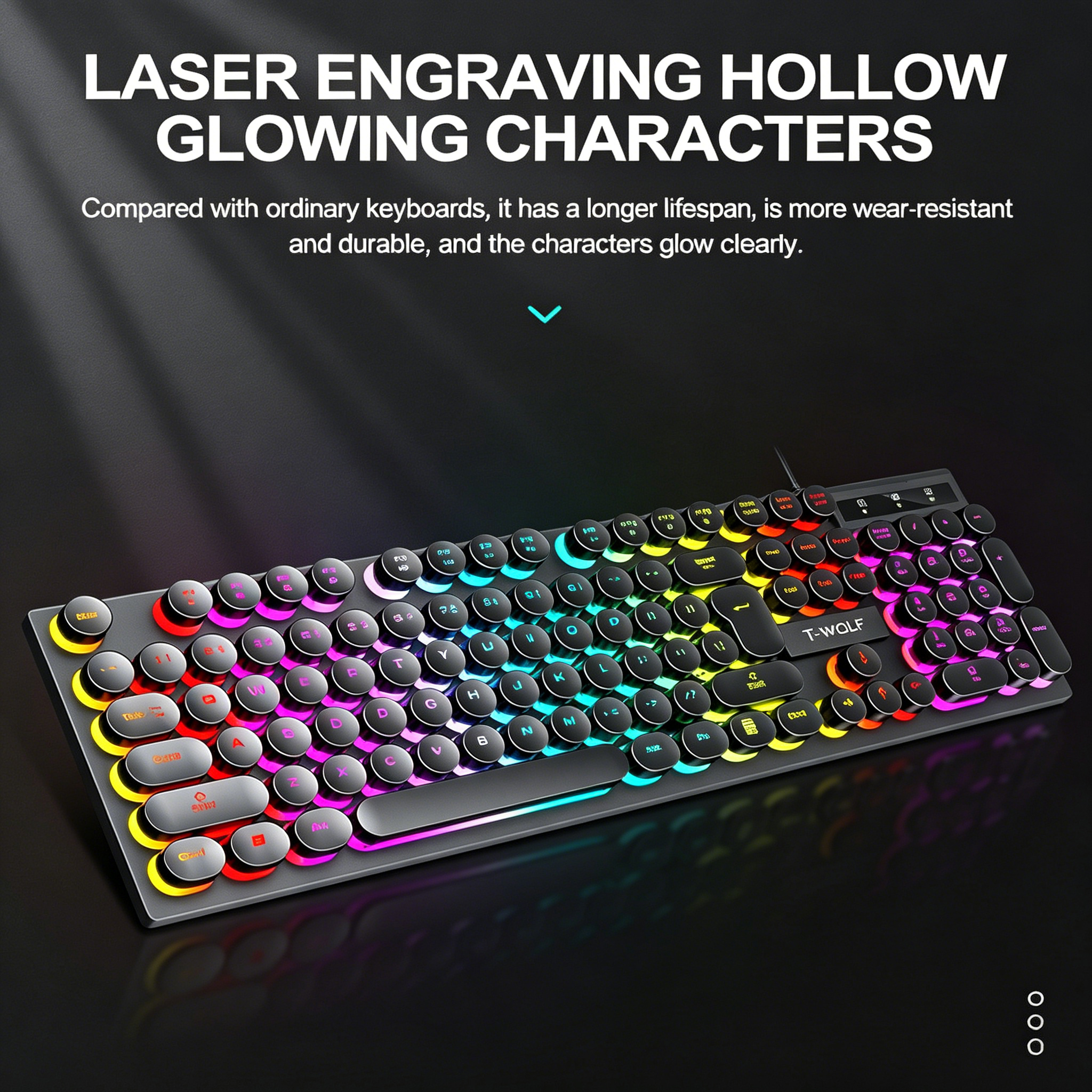 Typewriter style Mechanical fe - Gaming Keyboard Bundle avaliação e preço