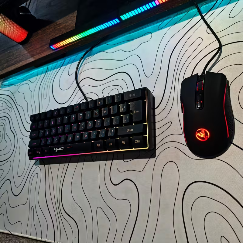 61-Key RGB Backlit Gaming Keyb - Gaming Keyboard Bundle avaliação e preço