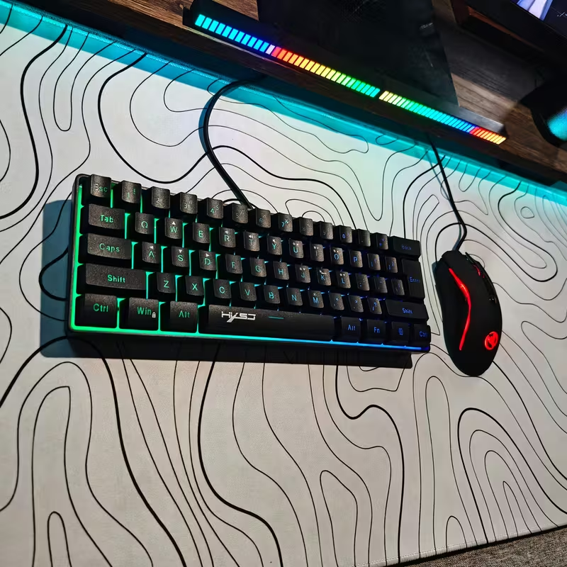 61-Key RGB Backlit Gaming Keyb - Gaming Keyboard Bundle avaliação e preço