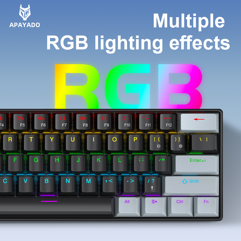 APAYADO K61 Mini Gaming Keyboa - Gaming Keyboard Blue Switches avaliação e preço