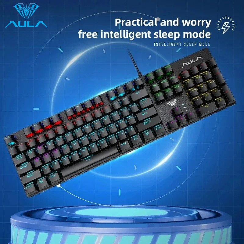 AULA S2022 Wired Gaming Keyboa - Gaming Keyboard Blue Switches avaliação e preço