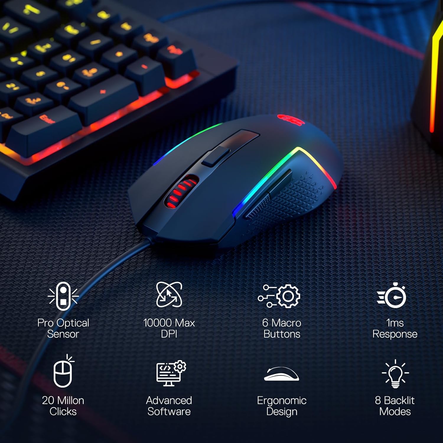 Redragon S141 Gaming Keyboard  - Gaming Keyboard Bundle avaliação e preço