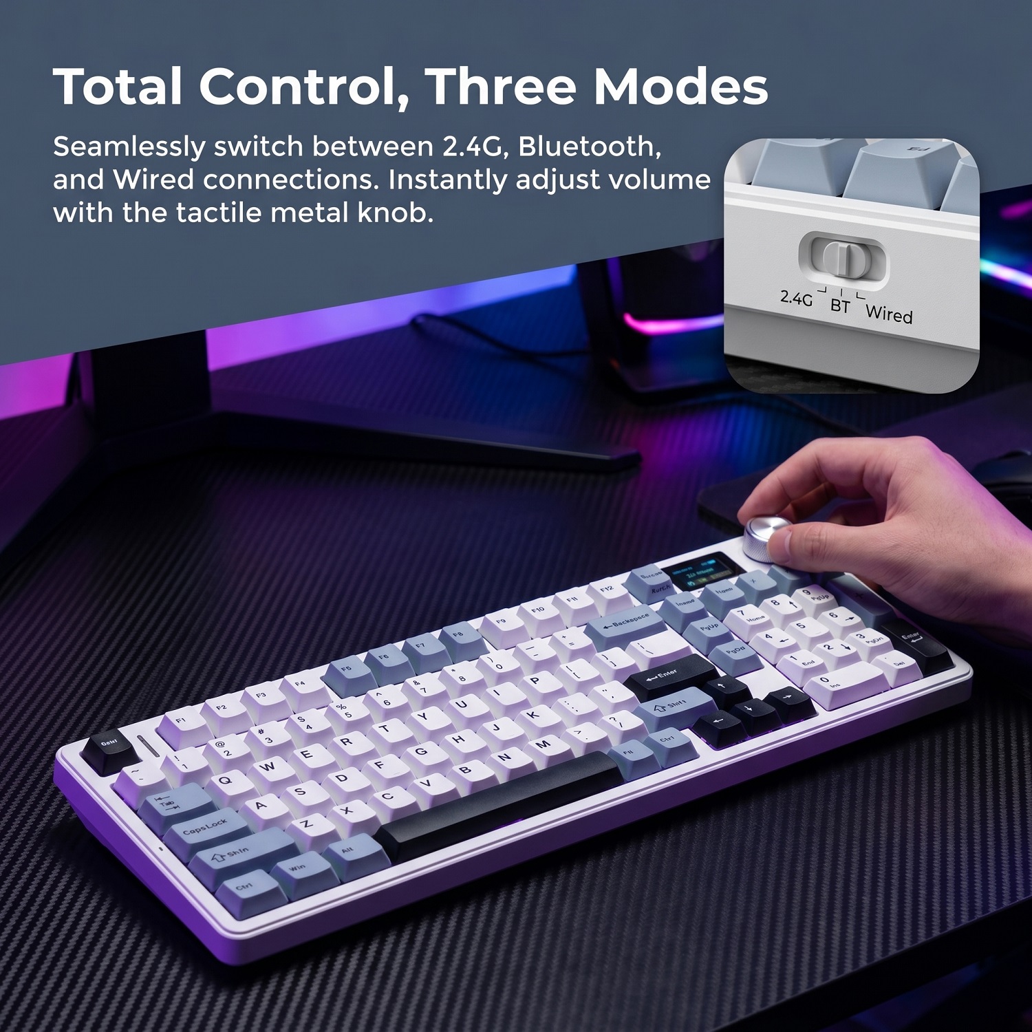 New AULA F99 Max Gasket Mechan - Gaming Keyboard Wireless avaliação e preço