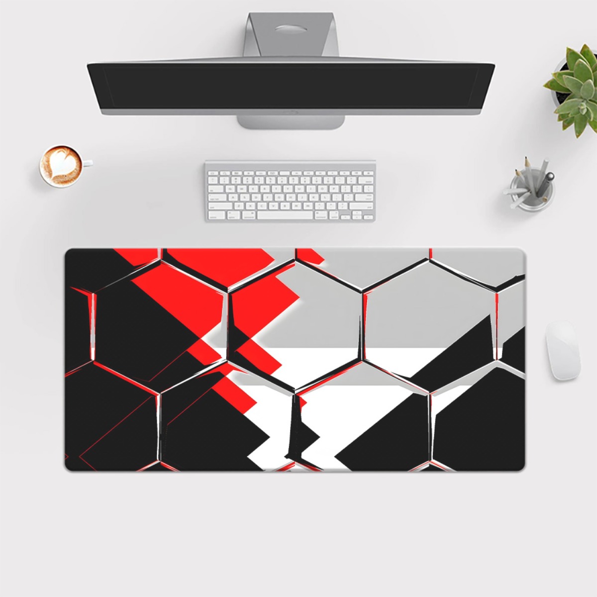 Brand Hexagon Iron Art Mousepa - Gaming Keyboard Brand avaliação e preço