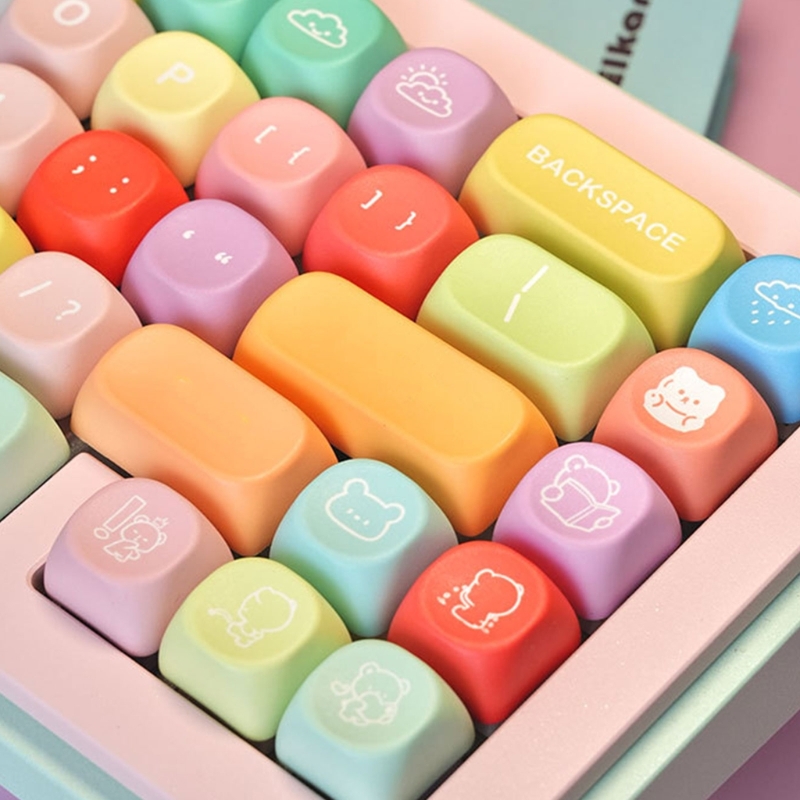 132Piece PBT Colorful Keycap B - Gaming Keyboard Bundle avaliação e preço