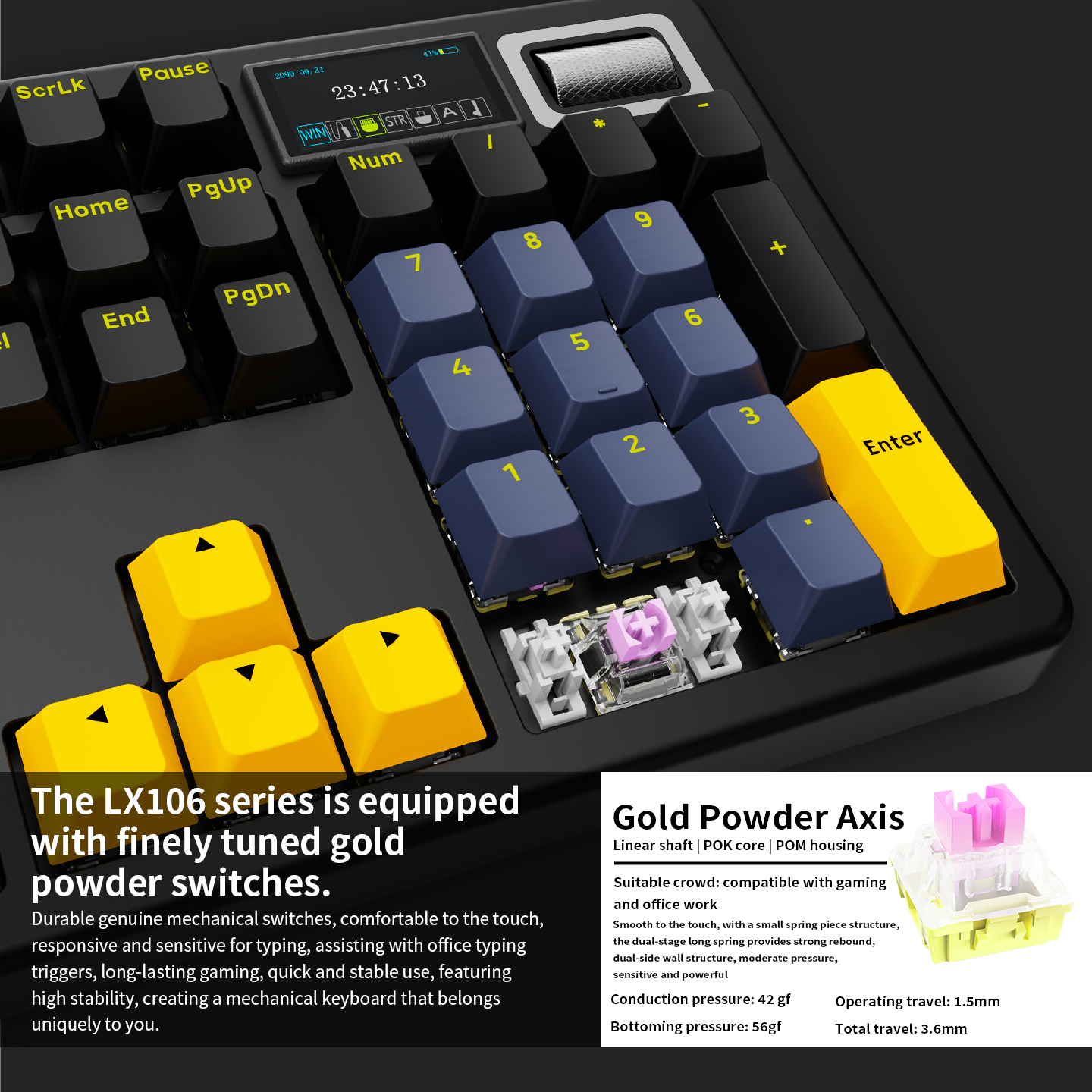 LDON LX106 Wireless Mechanical - Gaming Keyboard Blue Switches avaliação e preço
