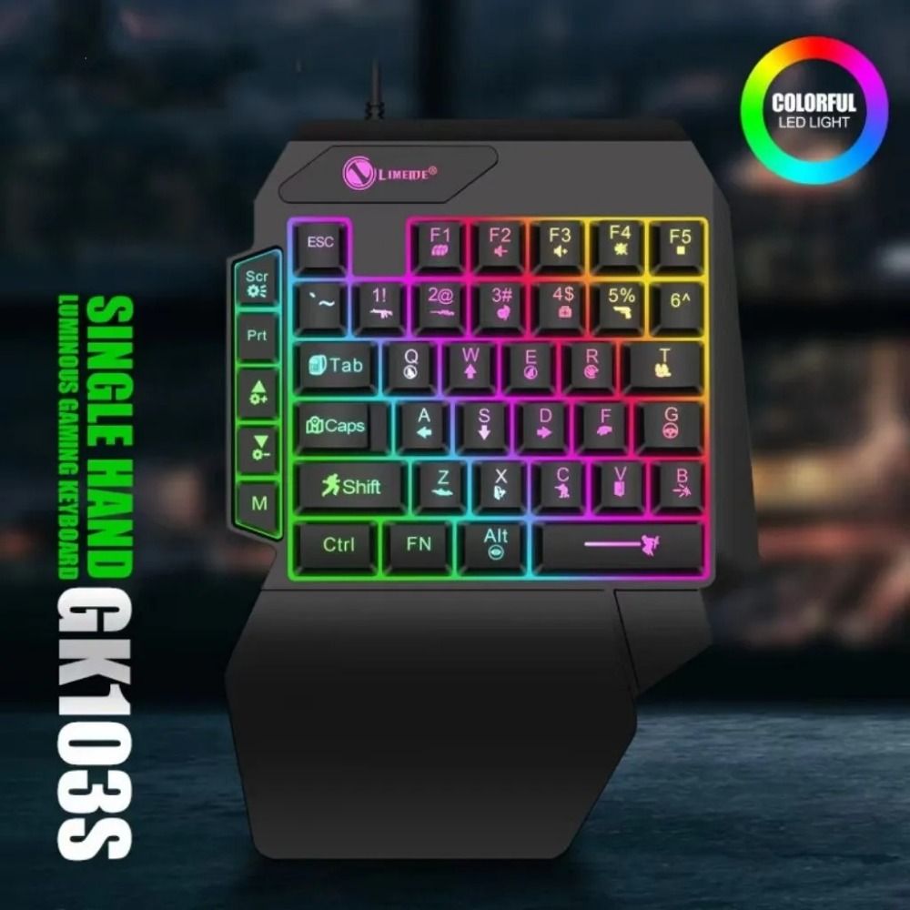 Colorful Mini One Handedly Key - Gaming Keyboard Mini Mechanical avaliação e preço