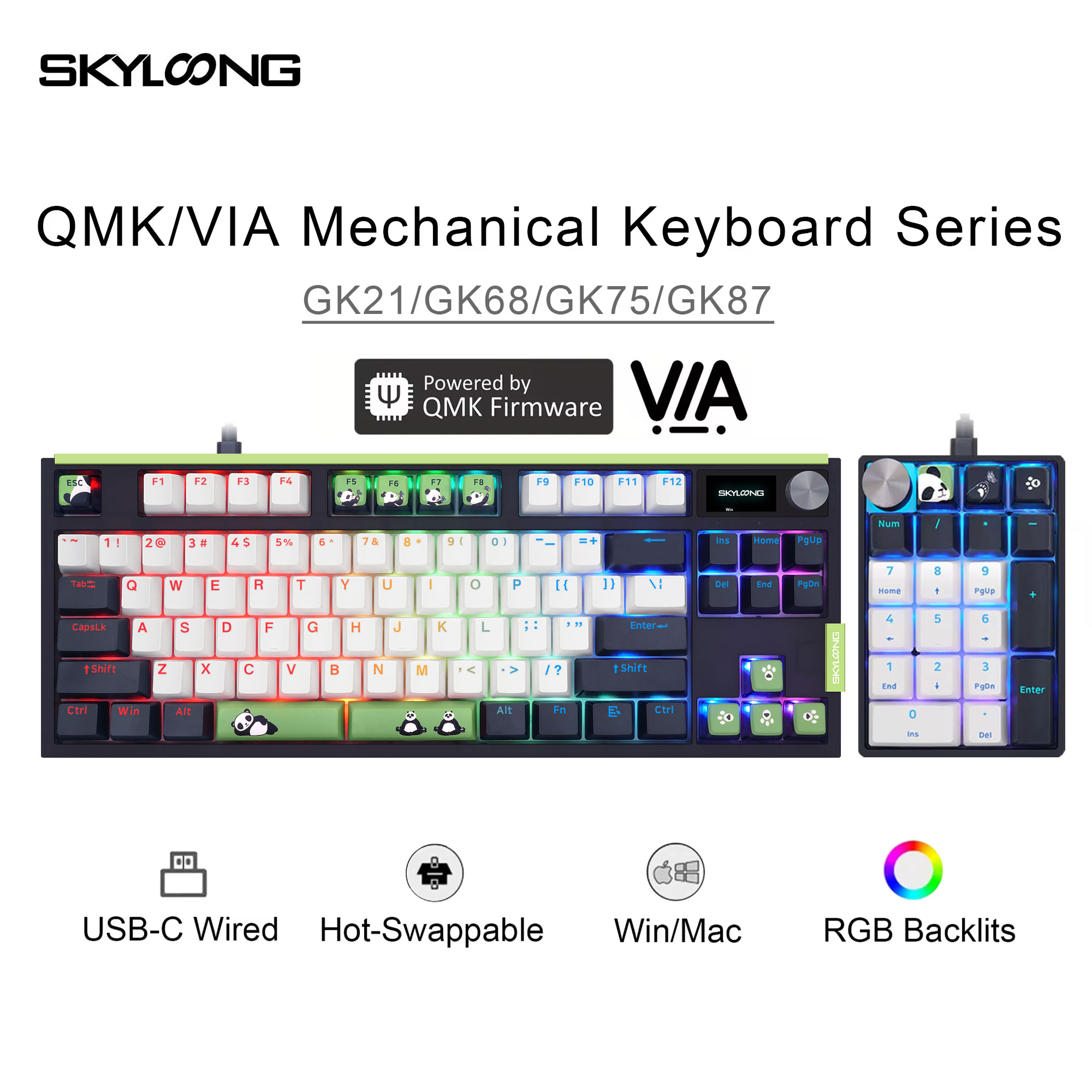 SKYLOONG QMK/VIA Mechanical Ke - Gaming Keyboard Bundle avaliação e preço
