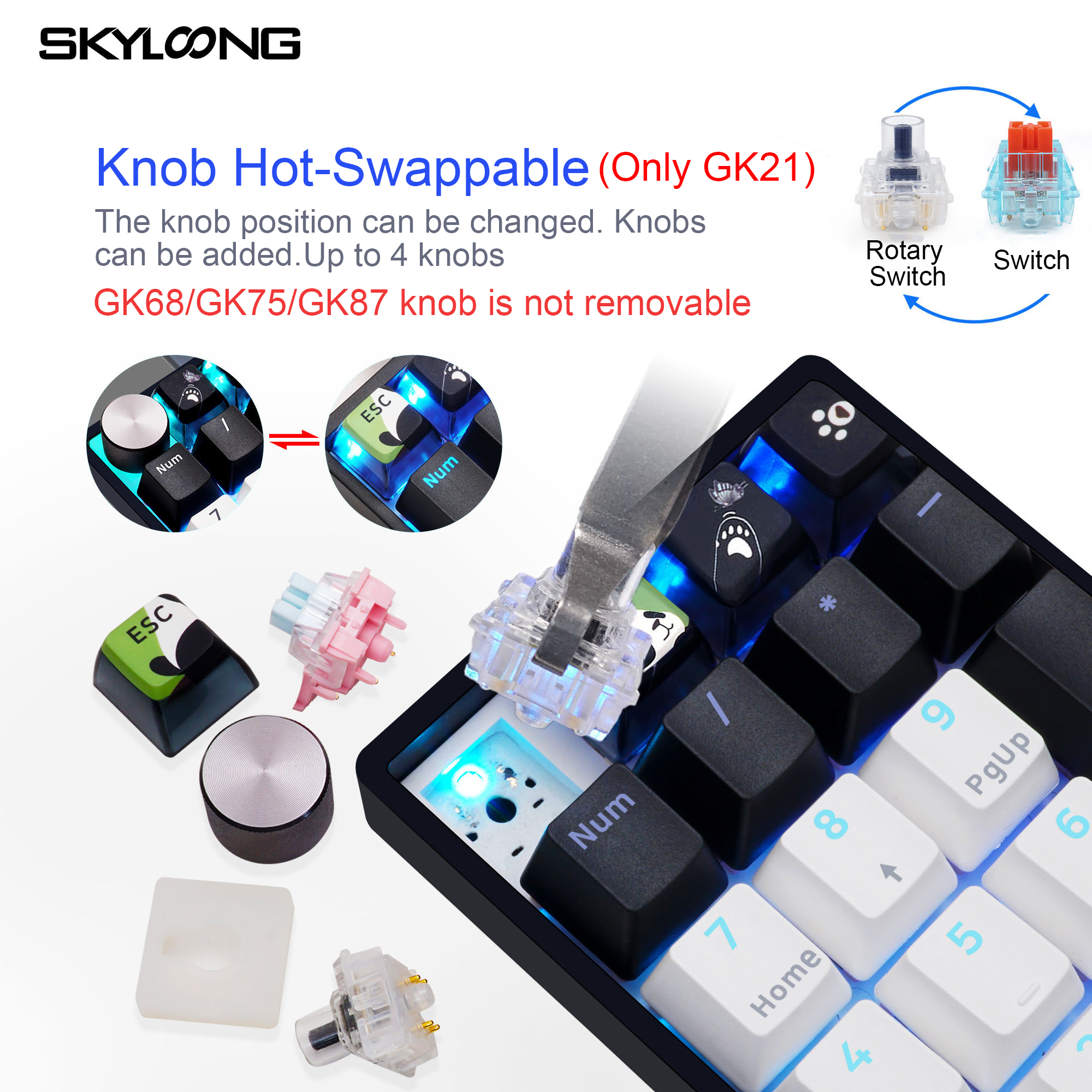 SKYLOONG QMK/VIA Mechanical Ke - Gaming Keyboard Bundle avaliação e preço