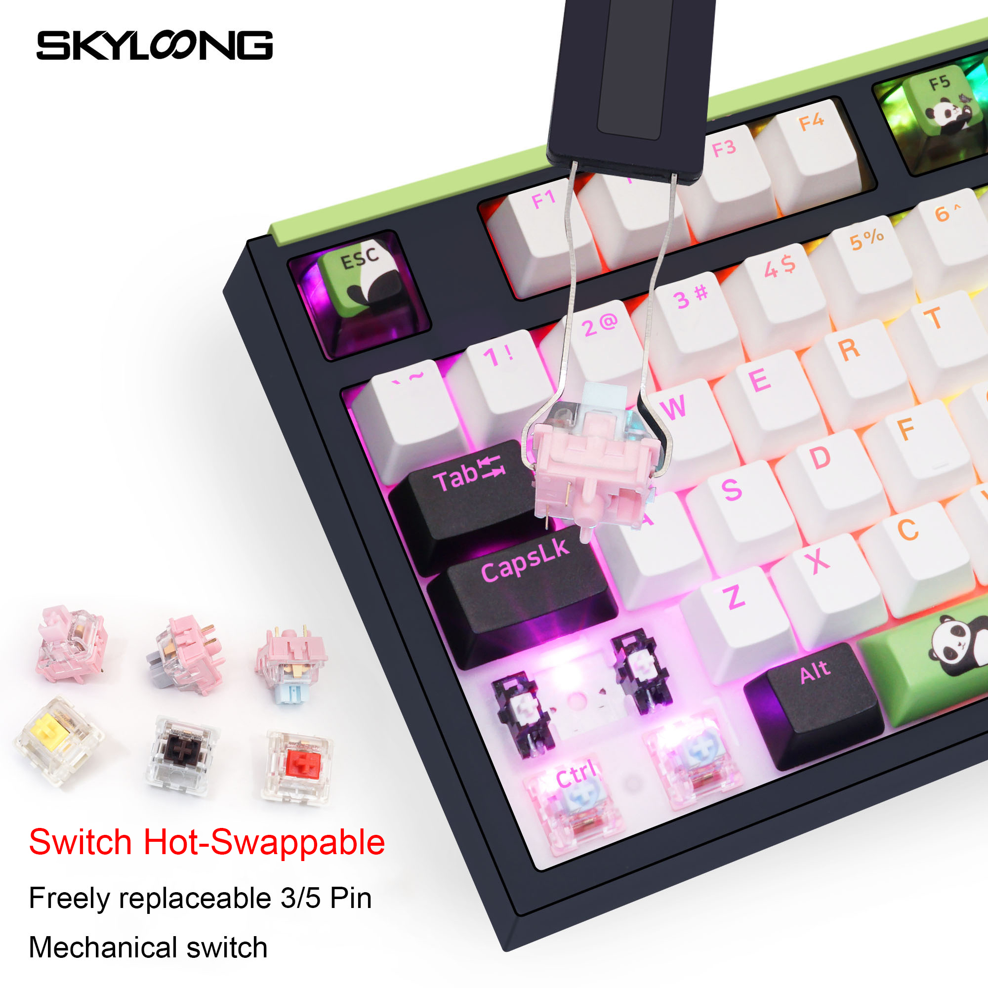 SKYLOONG QMK/VIA Mechanical Ke - Gaming Keyboard Bundle avaliação e preço
