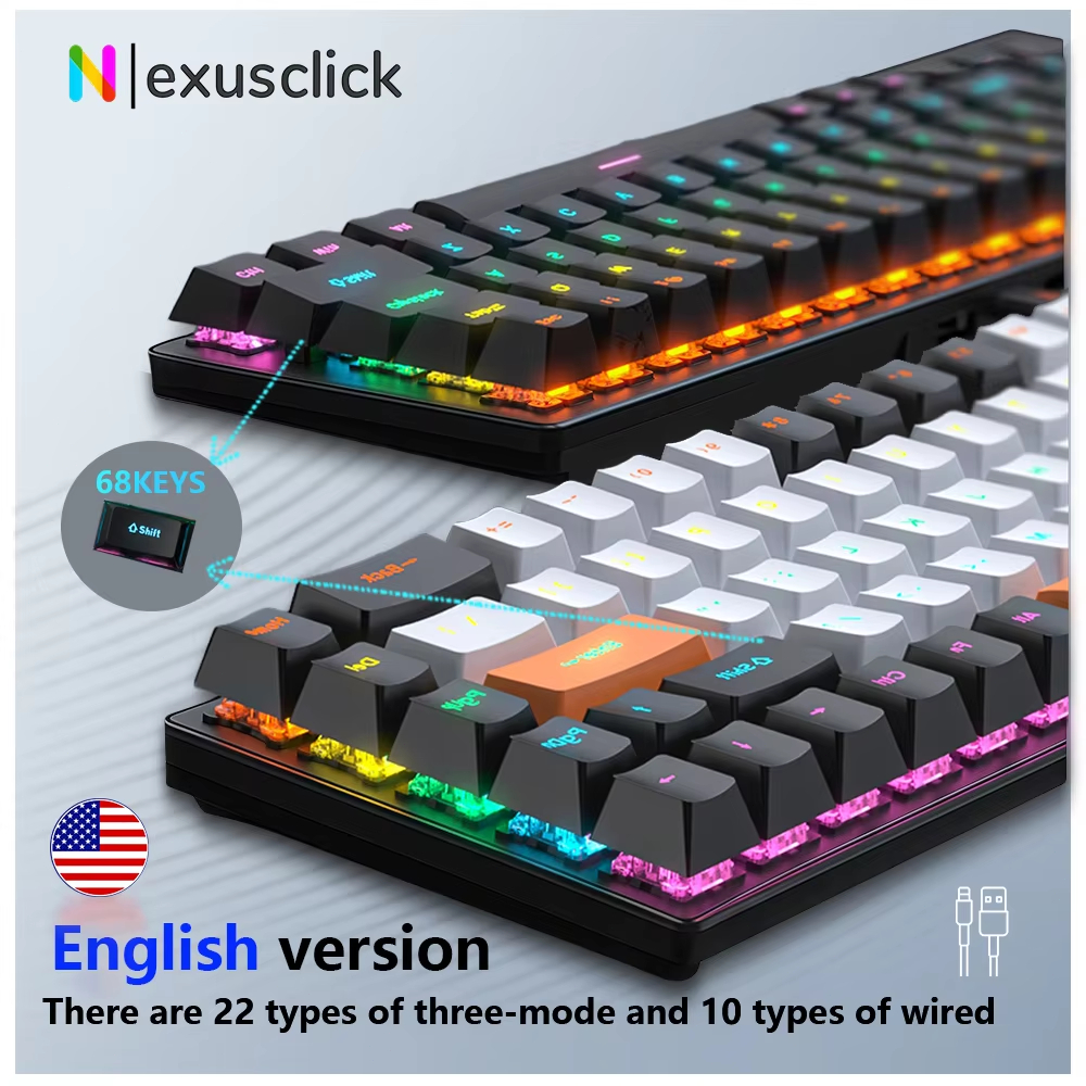68Key 65% Mechanical Keyboard  - Gaming Keyboard Bundle avaliação e preço