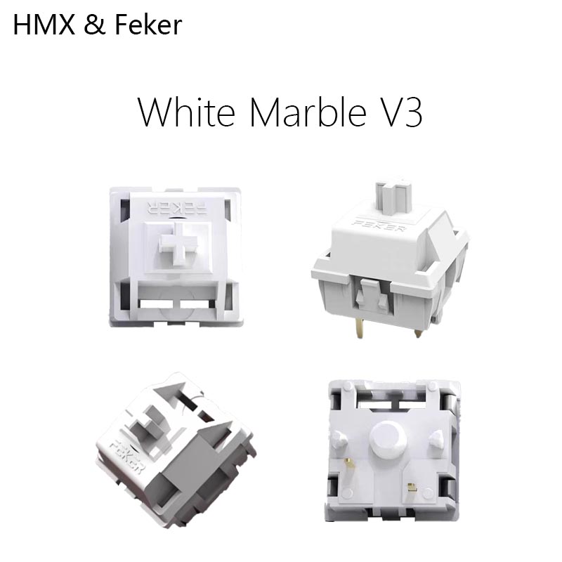 HMX Feker White Marble V3 Hot  - Gaming Keyboard Mini Mechanical avaliação e preço